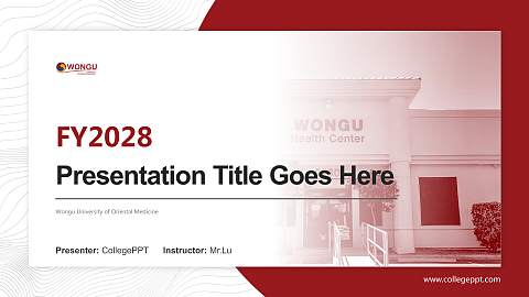 Wongu University of Oriental Medicine Academic Presentation/Research Findings Report PPT Template