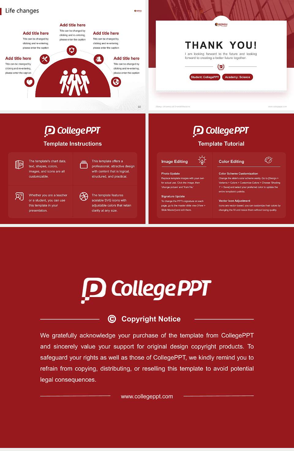 Wongu University of Oriental Medicine National Scholarship Defense PPT Template4:3 ratio PPT effect preview image4