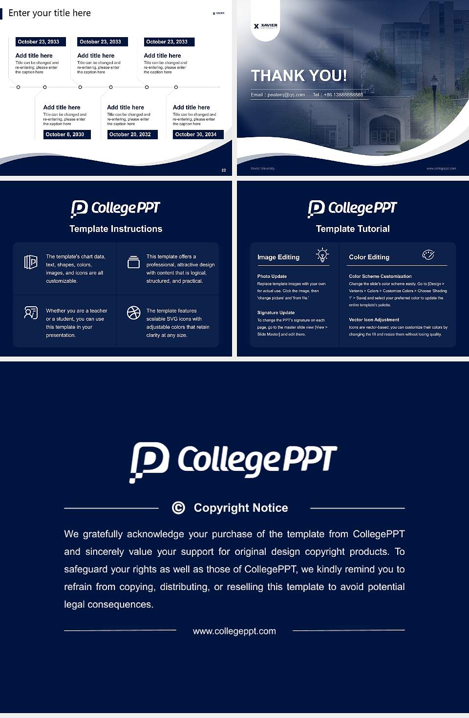 Xavier University Lecture Sharing and Networking Event PPT Template4:3 ratio PPT effect preview image4