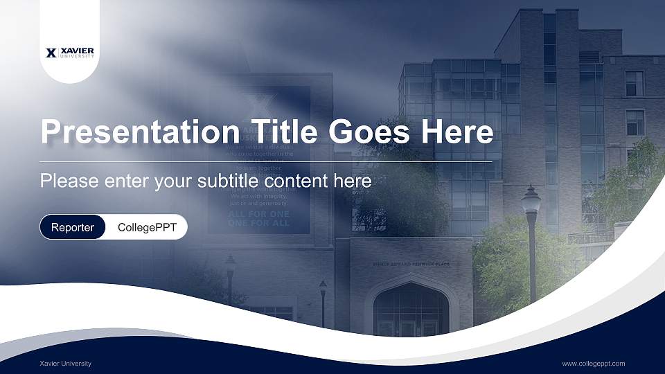 Xavier University Lecture Sharing and Networking Event PPT Template16:9 ratio PPT effect preview image