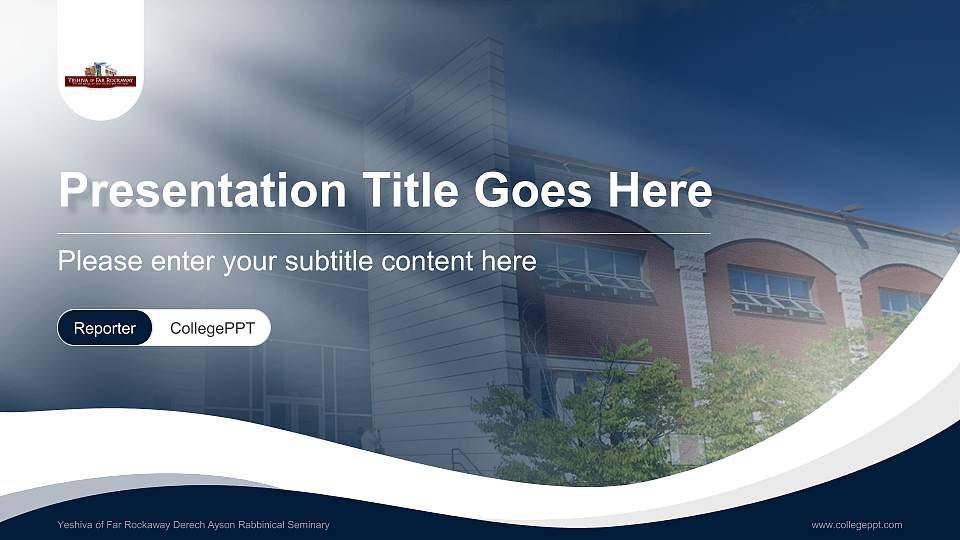 Yeshiva of Far Rockaway Derech Ayson Rabbinical Seminary Lecture Sharing and Networking Event PPT Template16:9 ratio PPT effect preview image