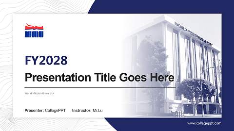 World Mission University Academic Presentation/Research Findings Report PPT Template
