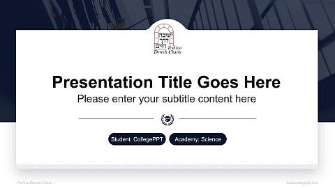 Yeshiva Derech Chaim National Scholarship Defense PPT Template