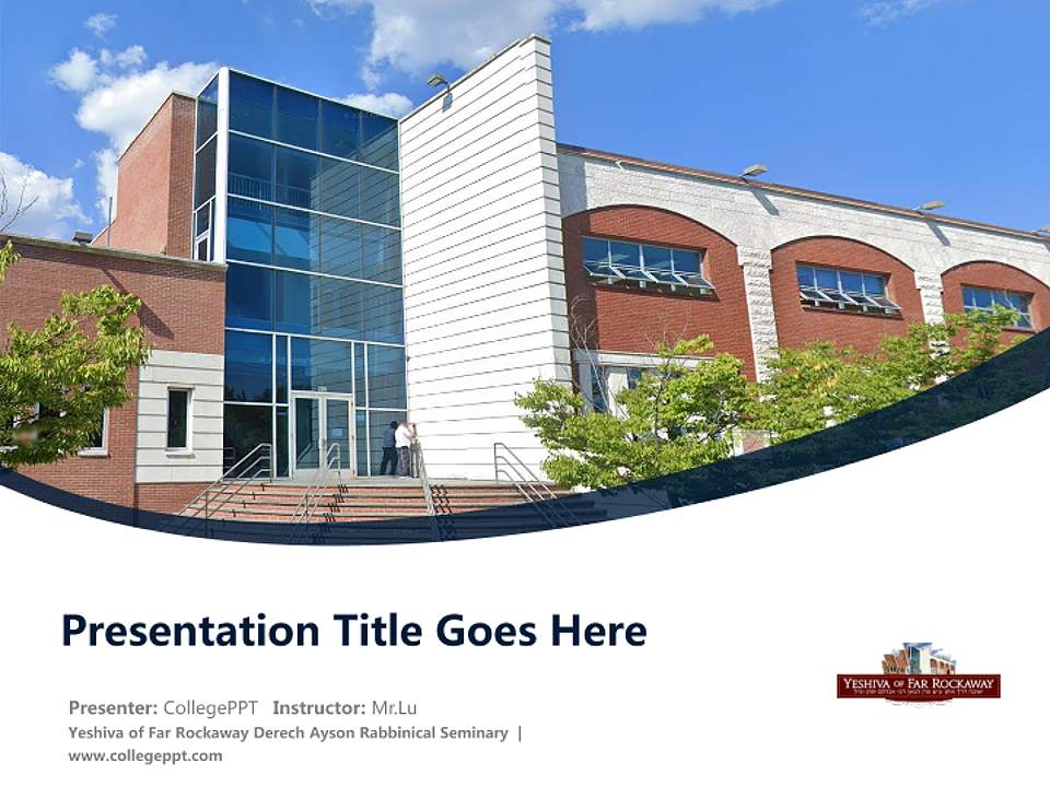 Yeshiva of Far Rockaway Derech Ayson Rabbinical Seminary Course/Courseware Creation PPT Template4:3 ratio PPT effect preview image5