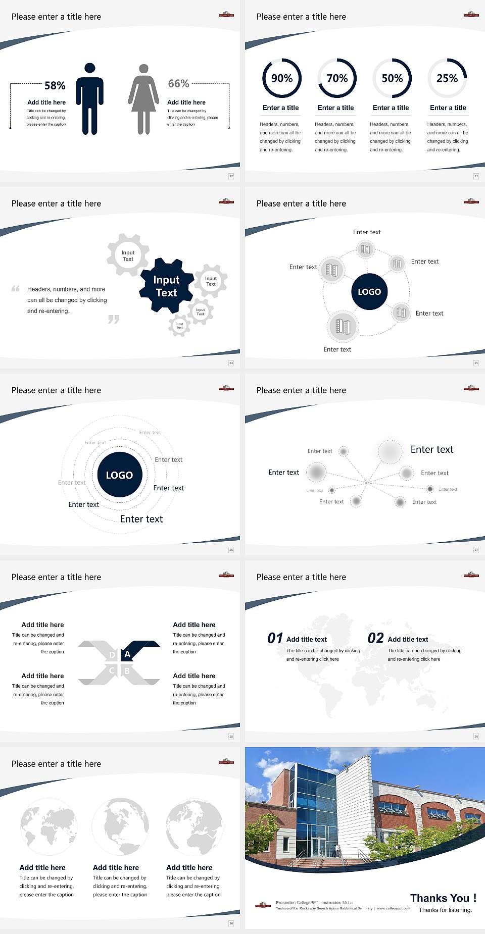 Yeshiva of Far Rockaway Derech Ayson Rabbinical Seminary Course/Courseware Creation PPT Template4:3 ratio PPT effect preview image4