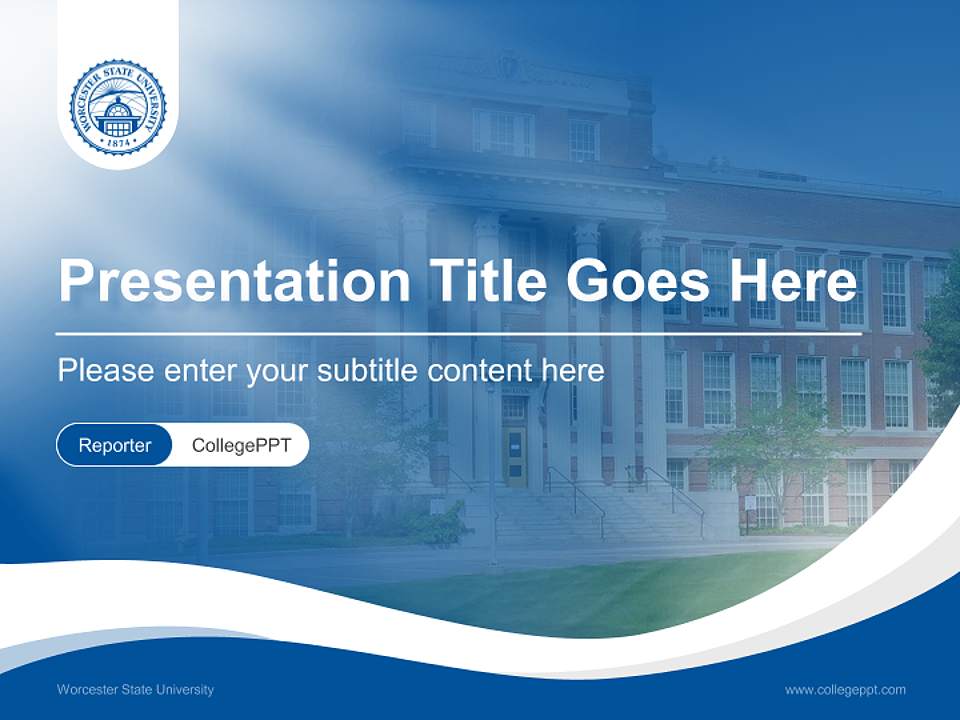 Worcester State University Lecture Sharing and Networking Event PPT Template4:3 ratio PPT effect preview image4