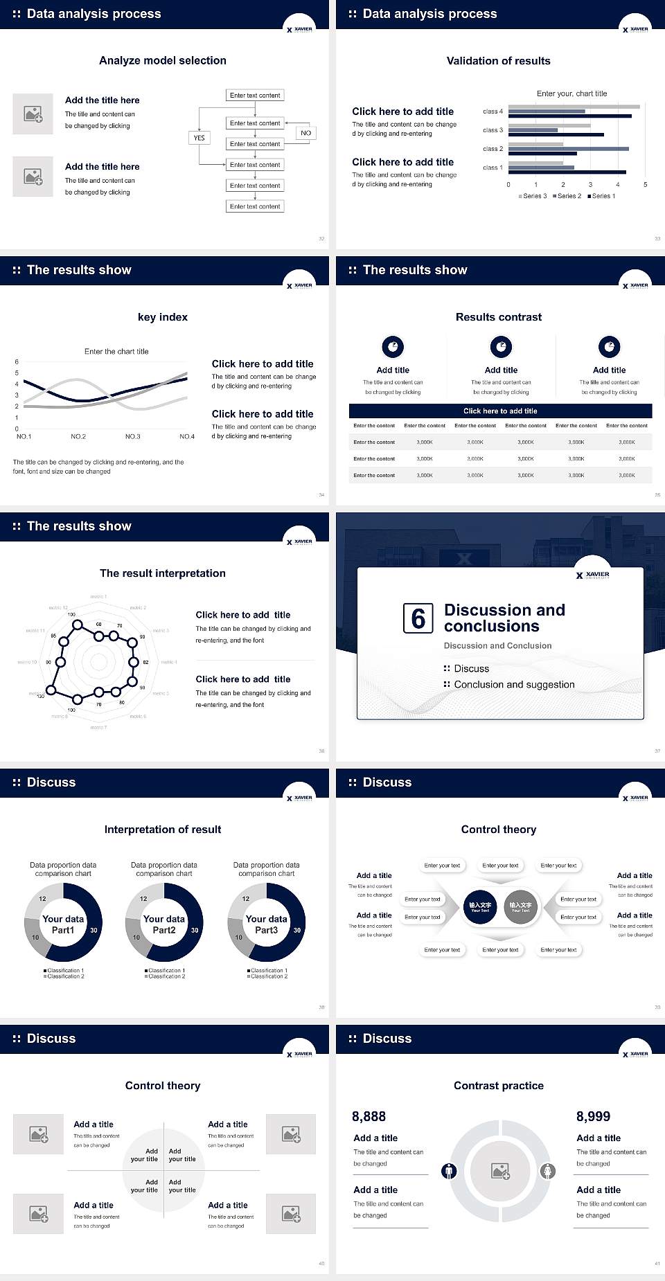 Xavier University Graduation Thesis Defense PPT Template4:3 ratio PPT effect preview image5