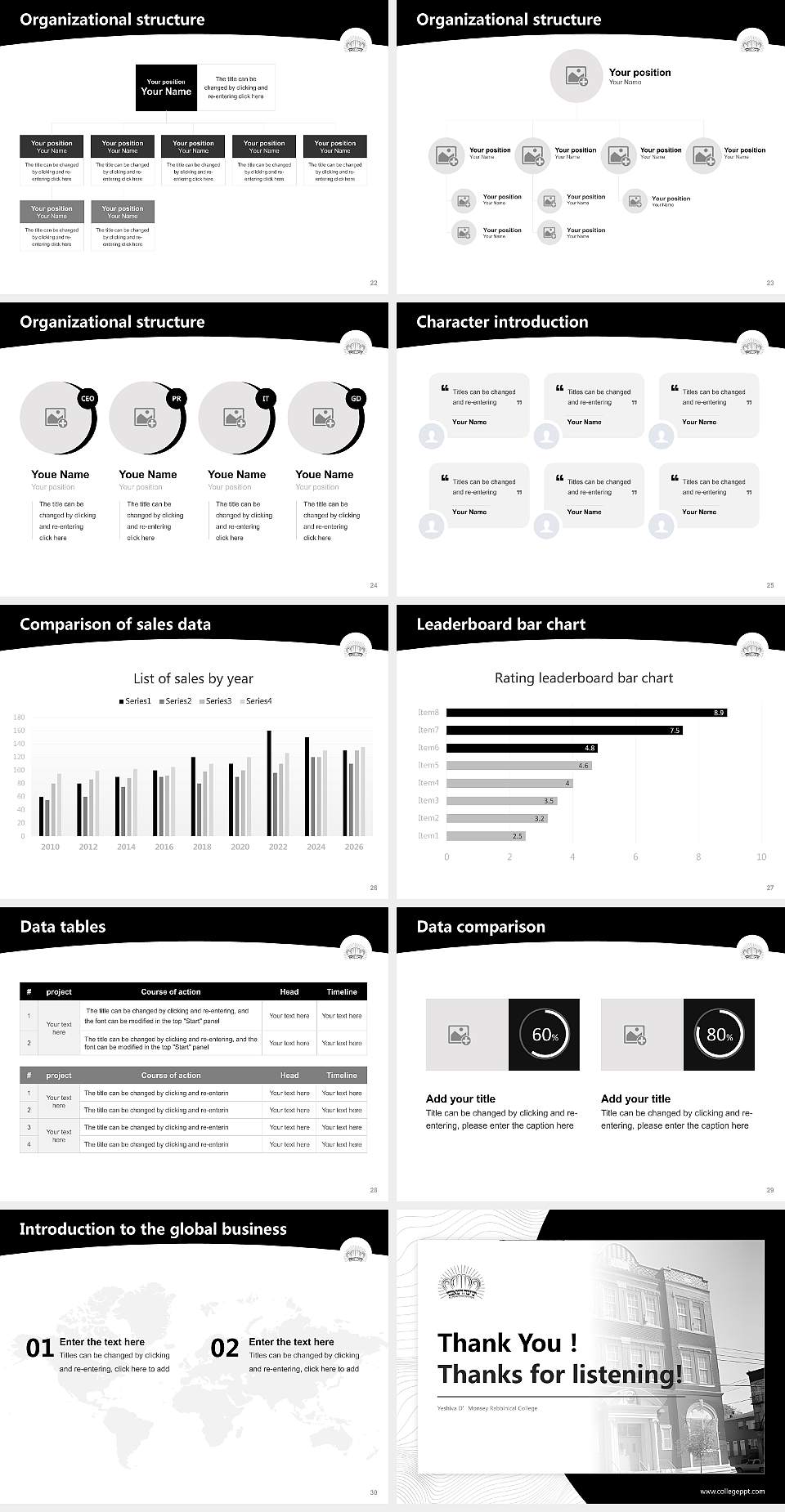 Yeshiva D’Monsey Rabbinical College Academic Presentation/Research Findings Report PPT Template4:3 ratio PPT effect preview image4