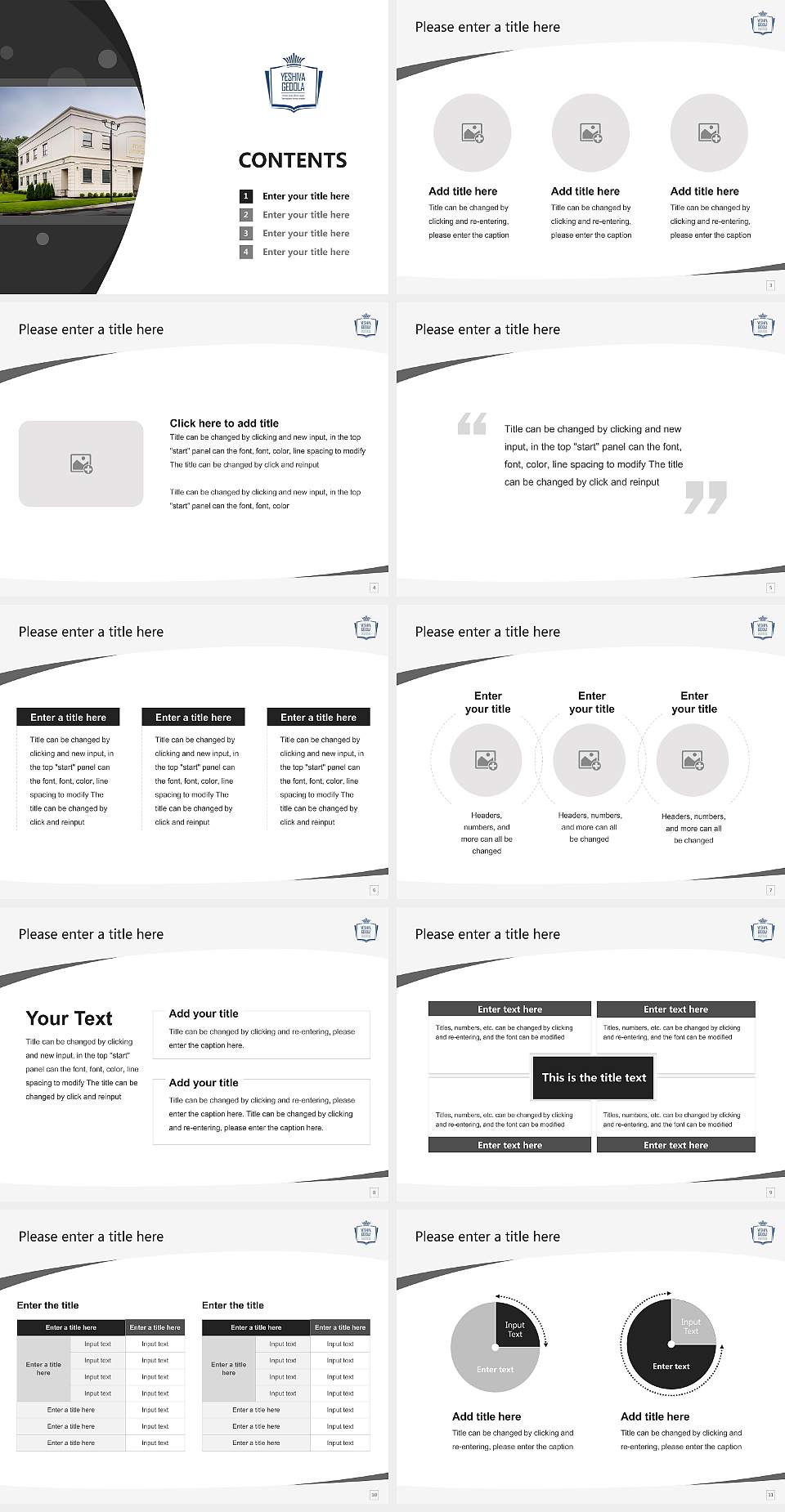 Yeshiva Gedola Tiferes Yaakov Yitzchok Course/Courseware Creation PPT Template4:3 ratio PPT effect preview image2