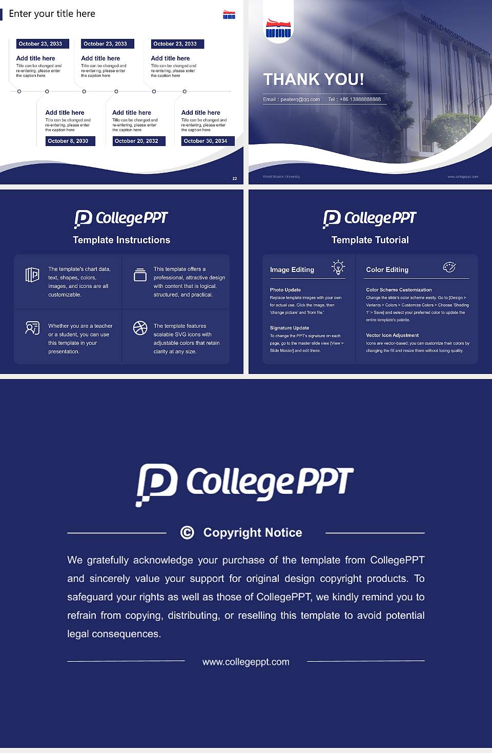 World Mission University Lecture Sharing and Networking Event PPT Template4:3 ratio PPT effect preview image4
