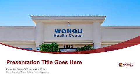 Wongu University of Oriental Medicine Course/Courseware Creation PPT Template
