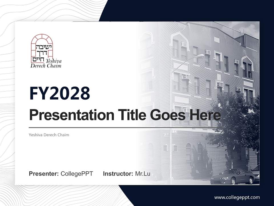 Yeshiva Derech Chaim Academic Presentation/Research Findings Report PPT Template4:3 ratio PPT effect preview image5