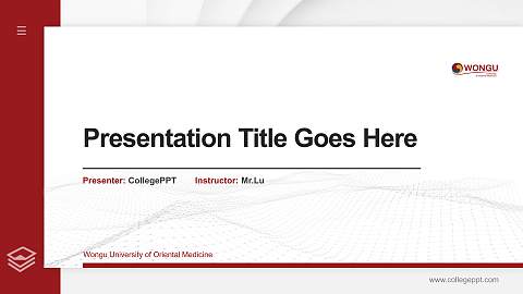 Wongu University of Oriental Medicine Thesis Proposal/Graduation Defense PPT Template