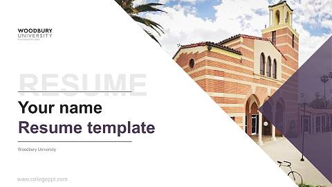Woodbury University Resume PPT Template