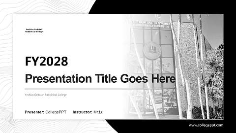 Yeshiva Gedolah Rabbinical College Academic Presentation/Research Findings Report PPT Template