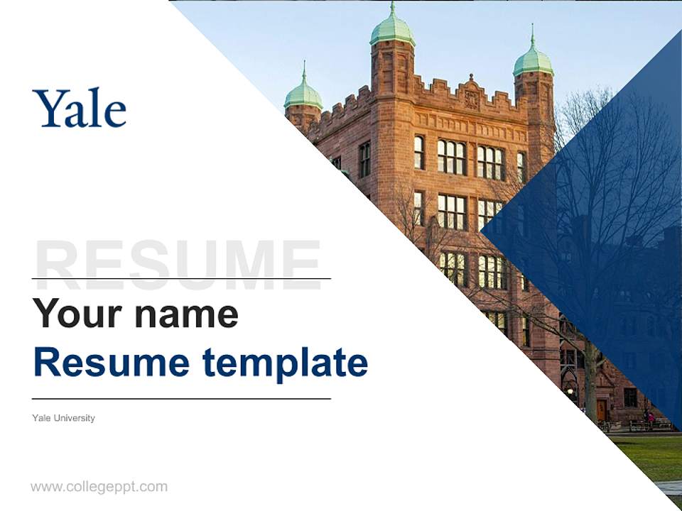 Yale University Resume PPT Template4:3 ratio PPT effect preview image5