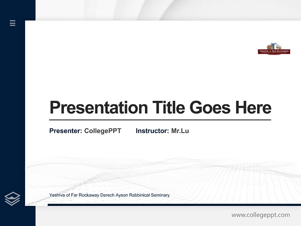 Yeshiva of Far Rockaway Derech Ayson Rabbinical Seminary Thesis Proposal/Graduation Defense PPT Template4:3 ratio PPT effect preview image5