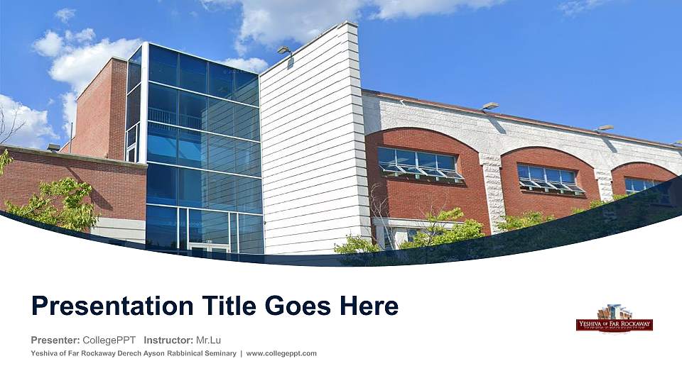 Yeshiva of Far Rockaway Derech Ayson Rabbinical Seminary Course/Courseware Creation PPT Template16:9 ratio PPT effect preview image