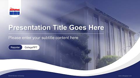 World Mission University Lecture Sharing and Networking Event PPT Template