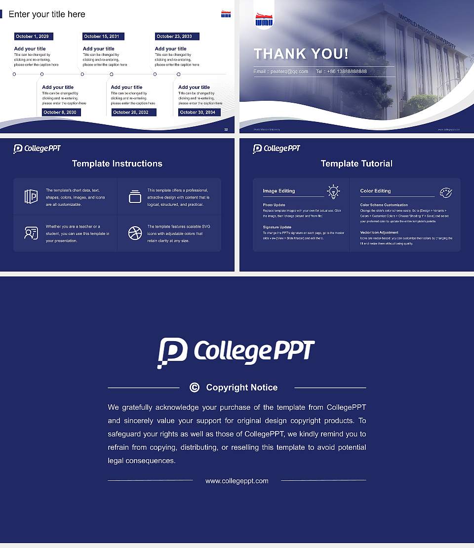 World Mission University Lecture Sharing and Networking Event PPT Template16:9 ratio PPT effect preview image4
