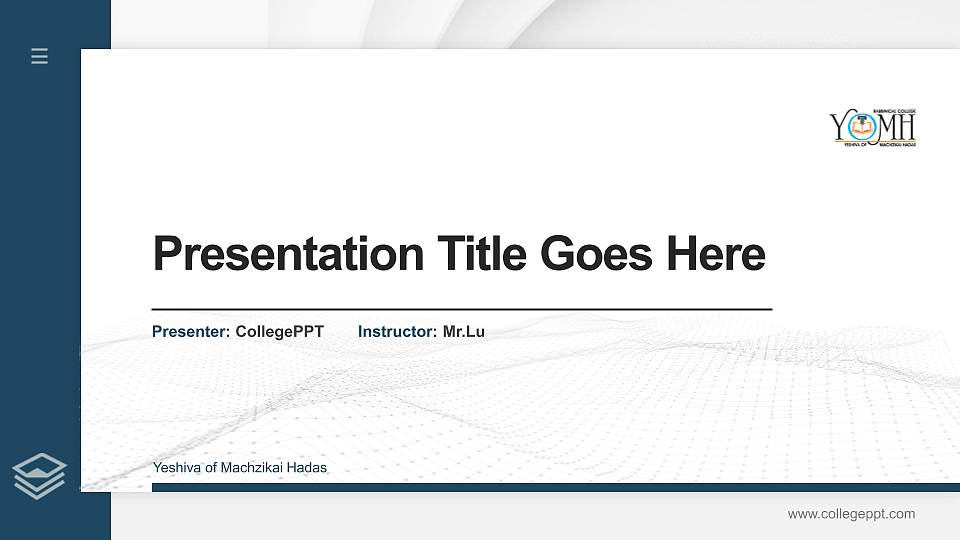 Yeshiva of Machzikai Hadas Thesis Proposal/Graduation Defense PPT Template16:9 ratio PPT effect preview image