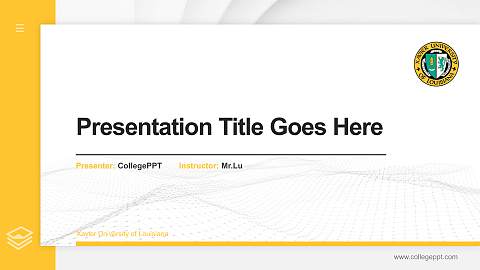 Xavier University of Louisiana Thesis Proposal/Graduation Defense PPT Template