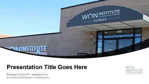 Won Institute of Graduate Studies Course/Courseware Creation PPT Template