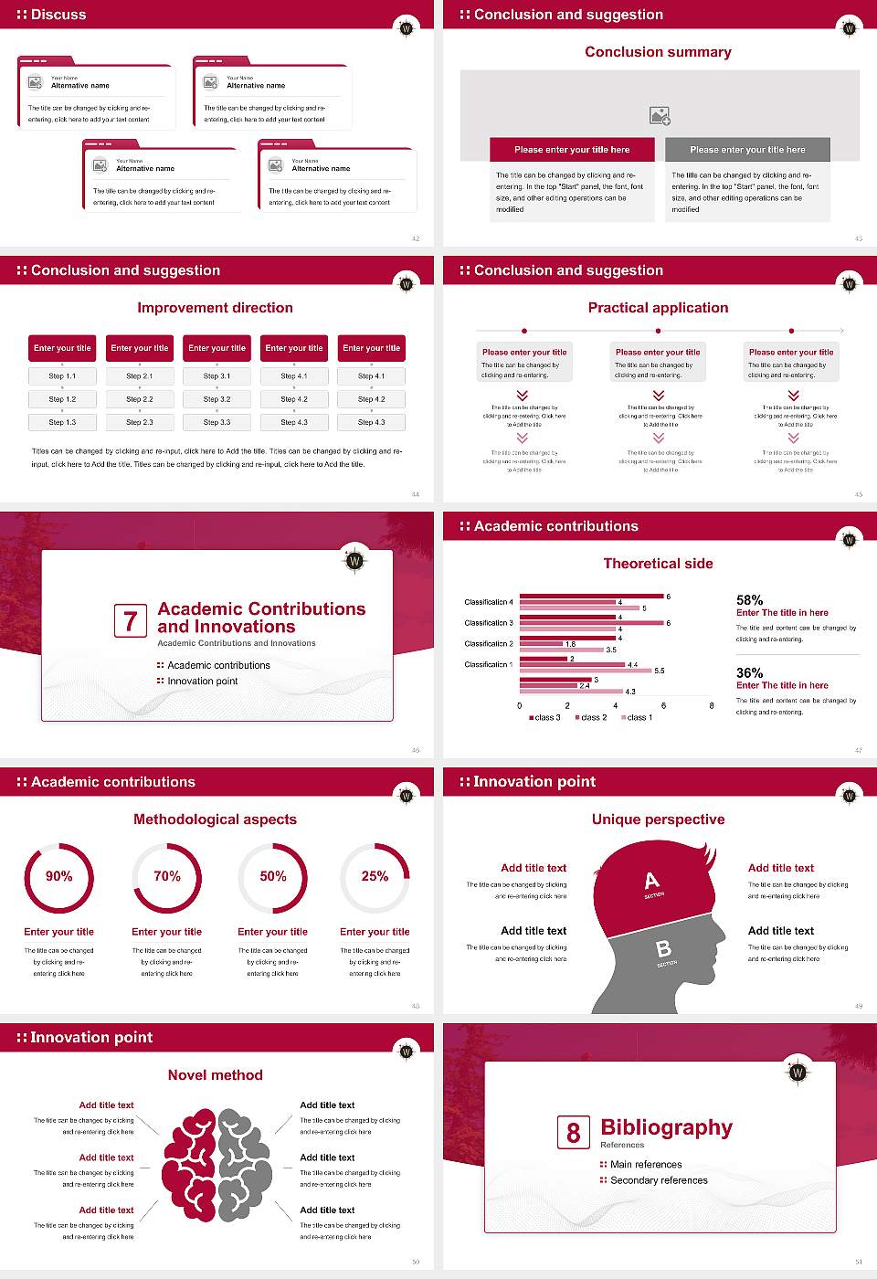Willamette University Graduation Thesis Defense PPT Template16:9 ratio PPT effect preview image6
