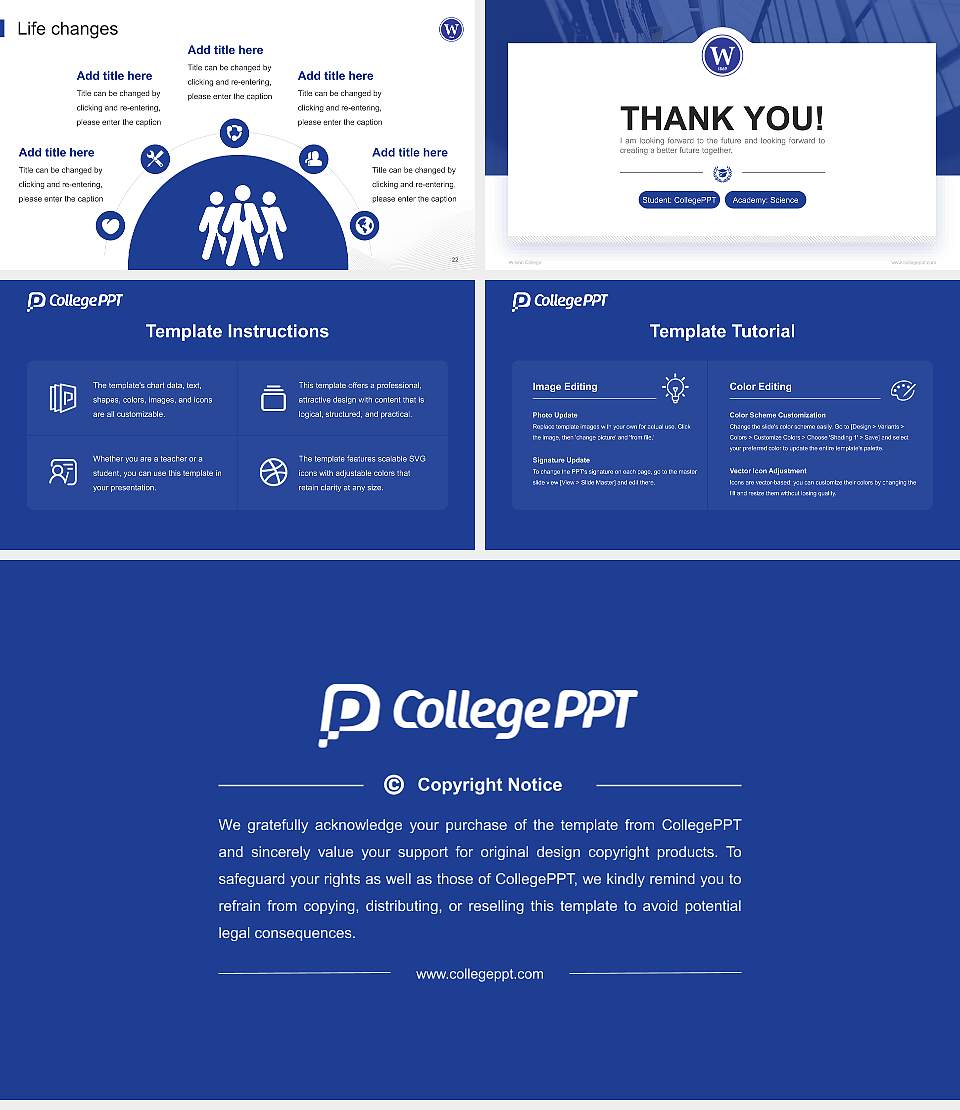 Wilson College National Scholarship Defense PPT Template16:9 ratio PPT effect preview image4