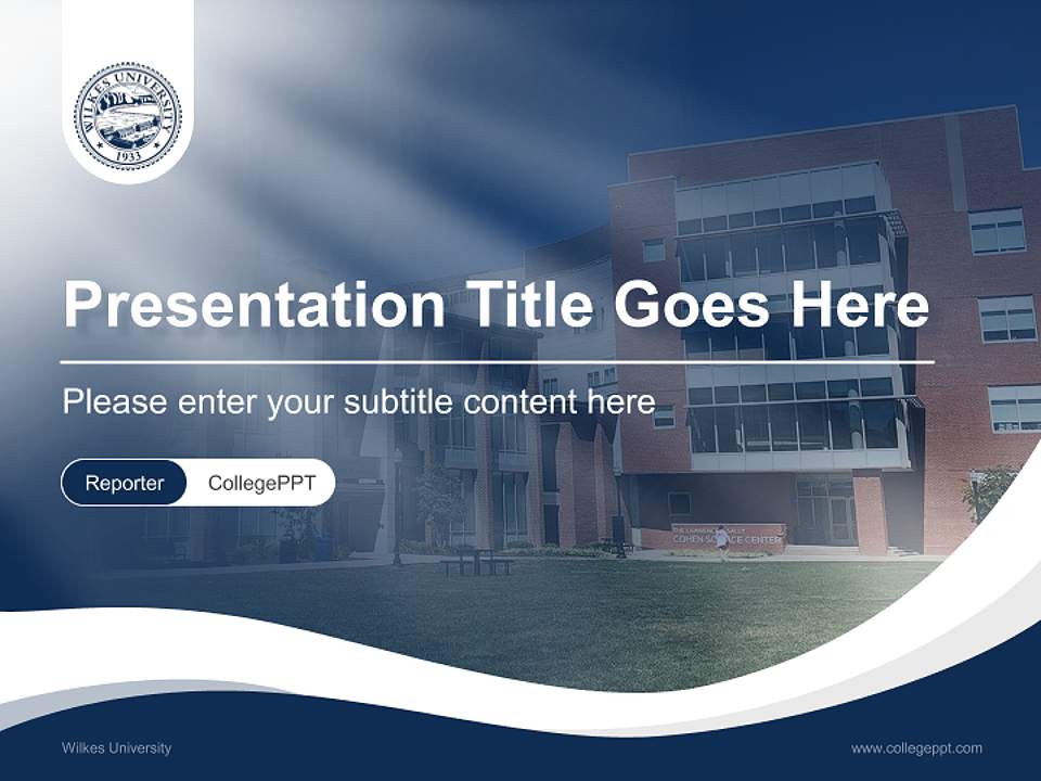 Wilkes University Lecture Sharing and Networking Event PPT Template4:3 ratio PPT effect preview image4