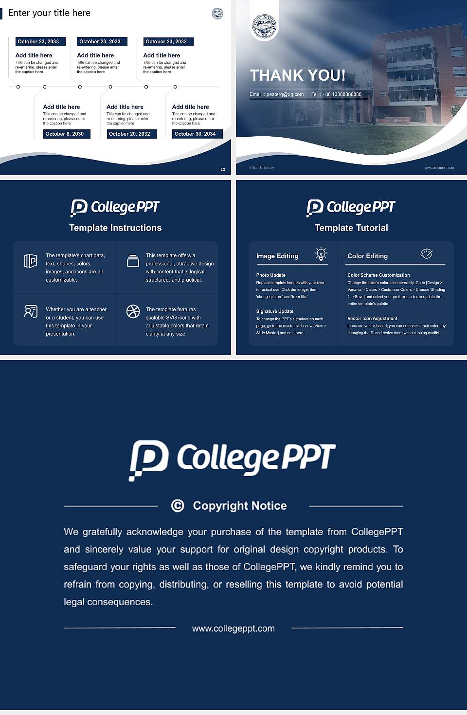 Wilkes University Lecture Sharing and Networking Event PPT Template4:3 ratio PPT effect preview image4