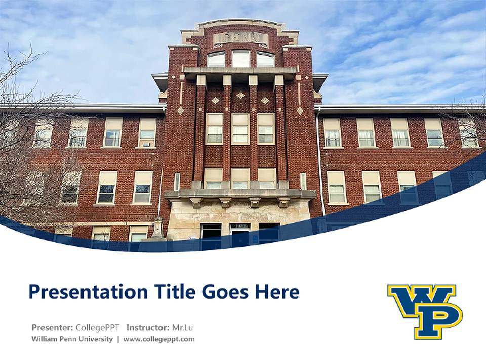 William Penn University Course/Courseware Creation PPT Template4:3 ratio PPT effect preview image5