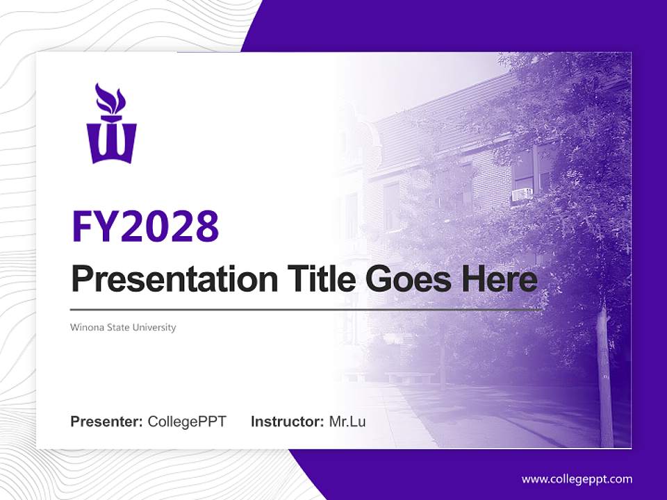 Winona State University Academic Presentation/Research Findings Report PPT Template4:3 ratio PPT effect preview image5
