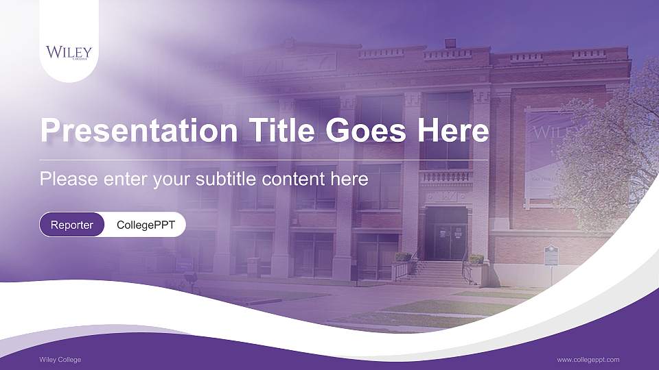 Wiley College Lecture Sharing and Networking Event PPT Template16:9 ratio PPT effect preview image