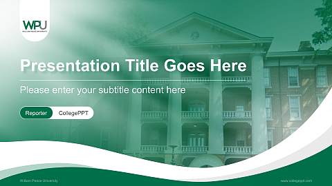 William Peace University Lecture Sharing and Networking Event PPT Template