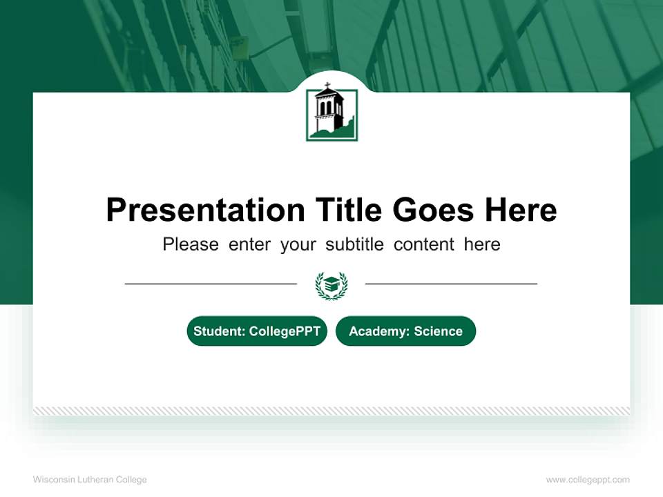 Wisconsin Lutheran College National Scholarship Defense PPT Template4:3 ratio PPT effect preview image4