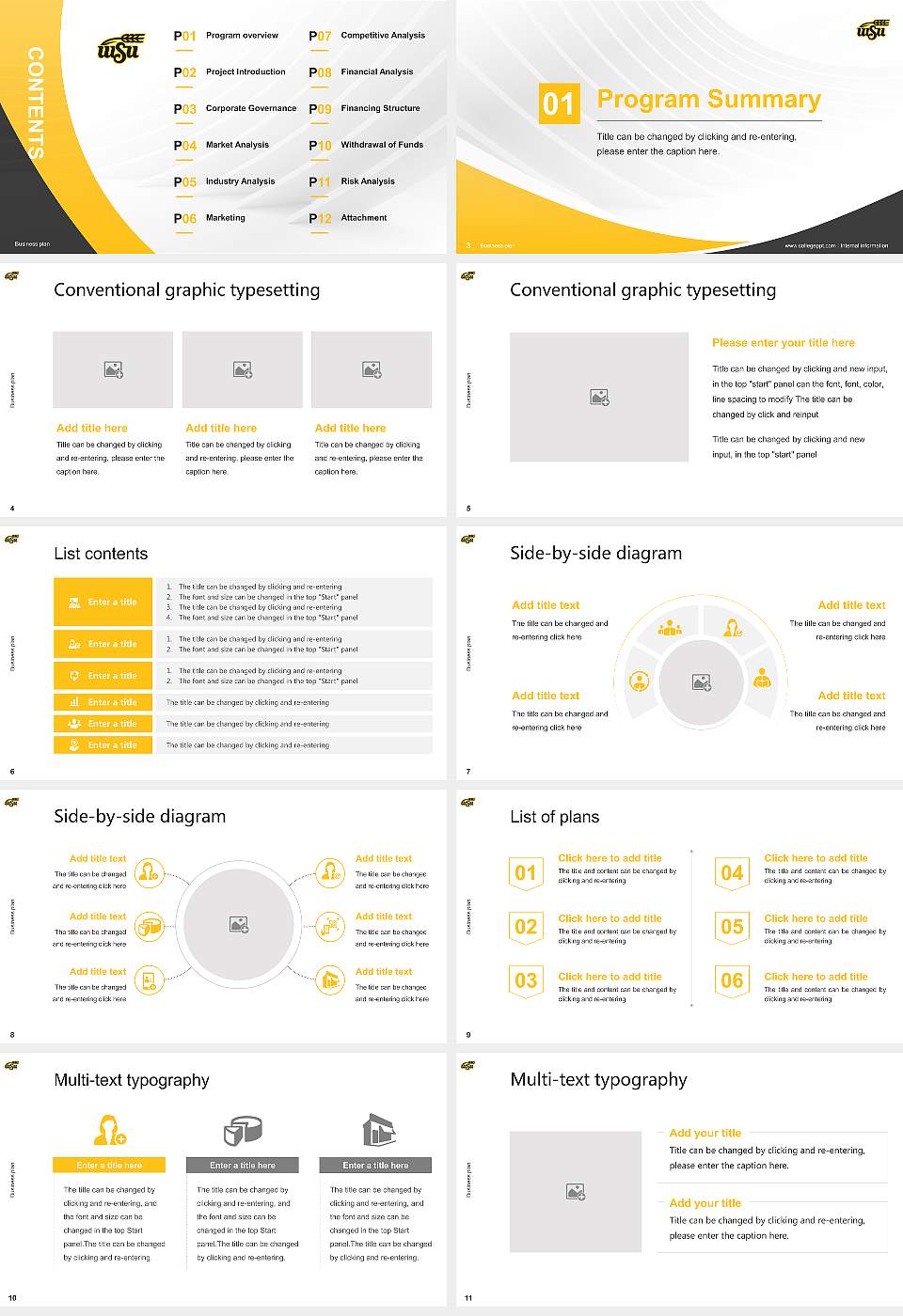 Wichita State University Competition/Entrepreneurship Contest PPT Template16:9 ratio PPT effect preview image2