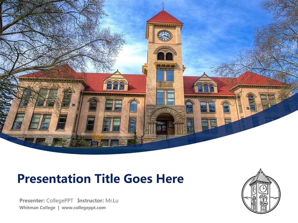 Whitman College Course/Courseware Creation PPT Template4:3 ratio PPT effect preview image5
