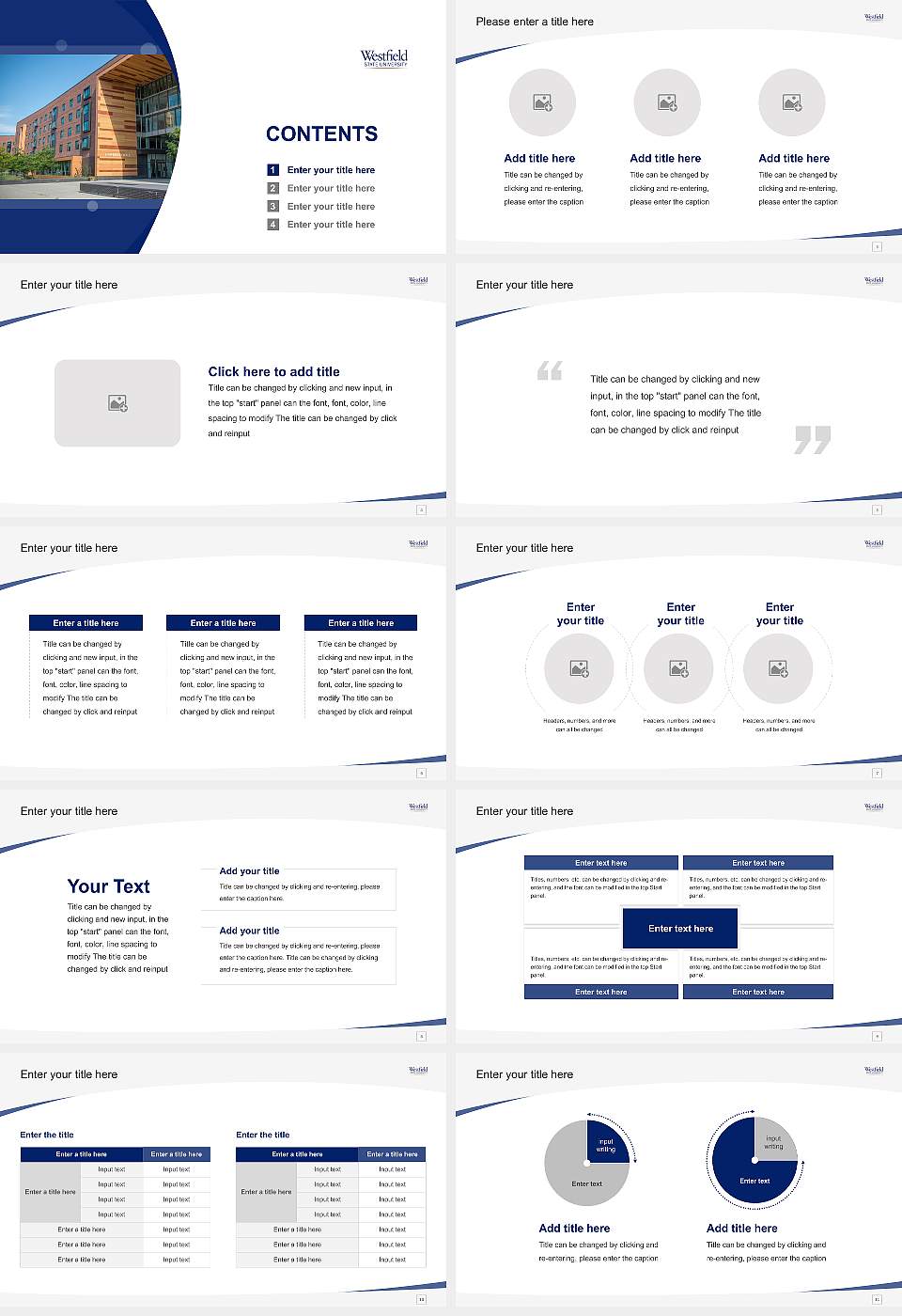 Westfield State University Course/Courseware Creation PPT Template16:9 ratio PPT effect preview image2