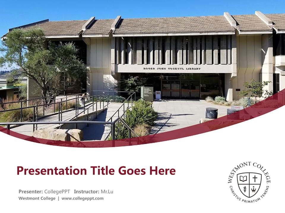 Westmont College Course/Courseware Creation PPT Template4:3 ratio PPT effect preview image5