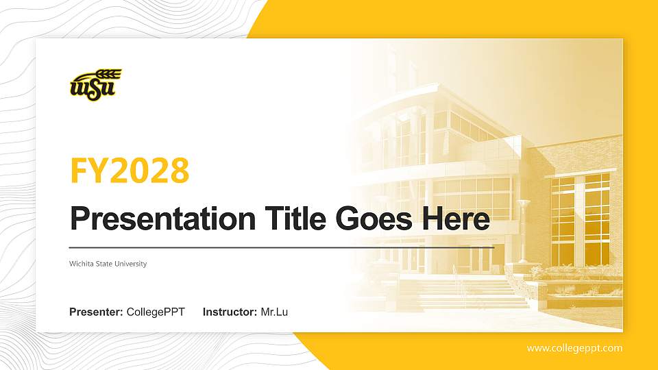 Wichita State University Academic Presentation/Research Findings Report PPT Template16:9 ratio PPT effect preview image