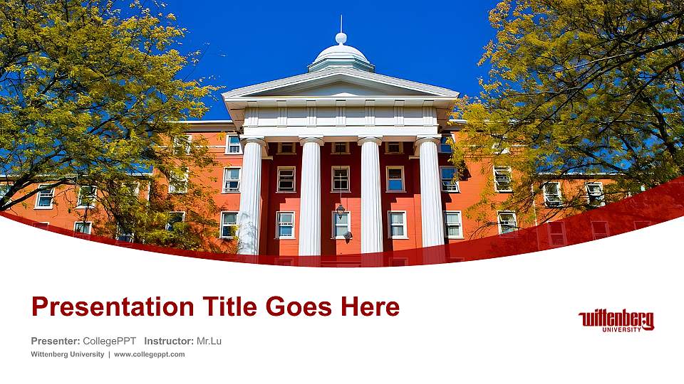 Wittenberg University Course/Courseware Creation PPT Template16:9 ratio PPT effect preview image