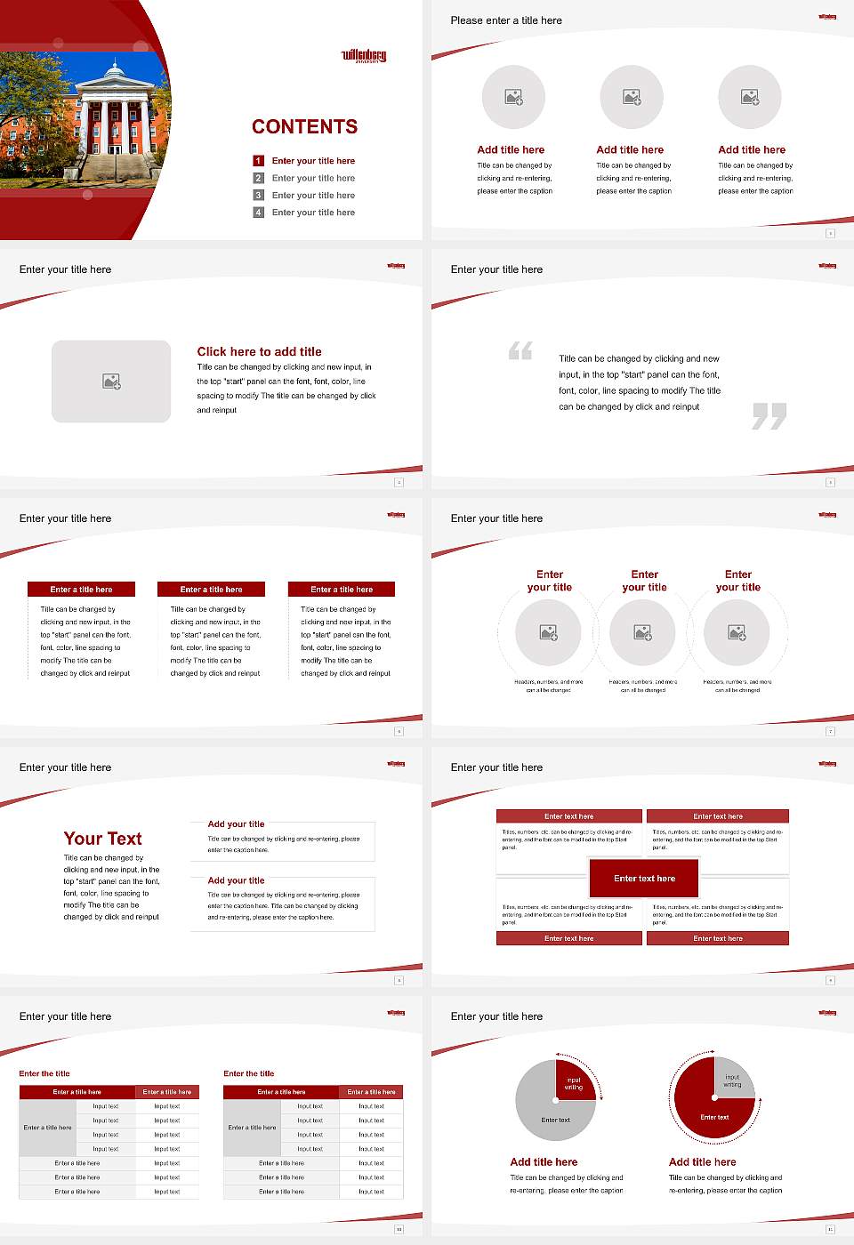 Wittenberg University Course/Courseware Creation PPT Template16:9 ratio PPT effect preview image2