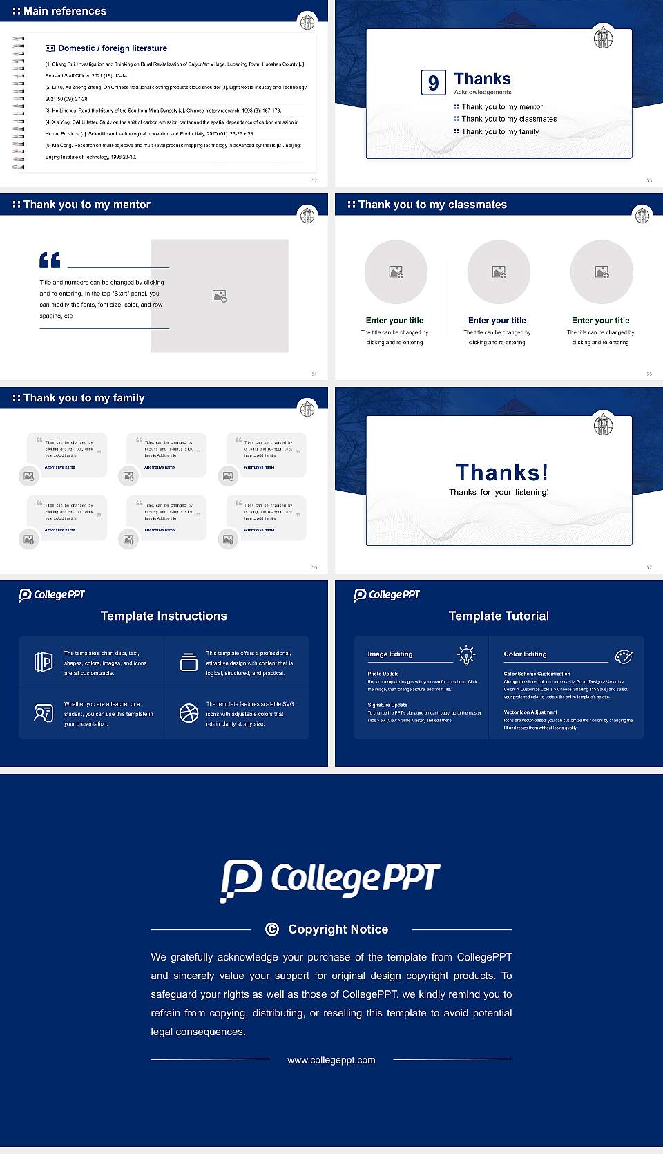 Whitman College Graduation Thesis Defense PPT Template16:9 ratio PPT effect preview image7