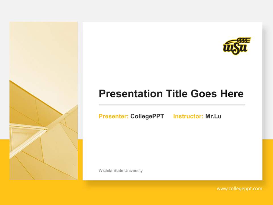 Wichita State University General Purpose PPT Template4:3 ratio PPT effect preview image6