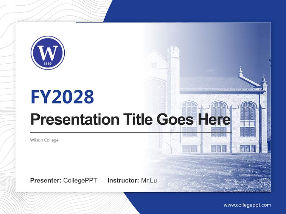 Wilson College Academic Presentation/Research Findings Report PPT Template4:3 ratio PPT effect preview image5