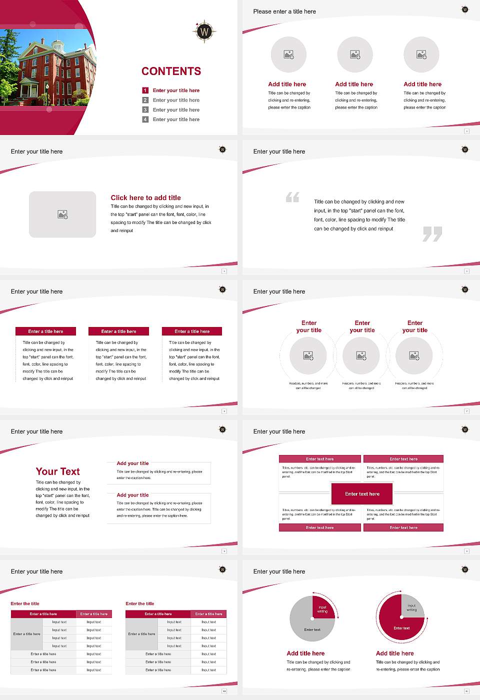 Willamette University Course/Courseware Creation PPT Template16:9 ratio PPT effect preview image2