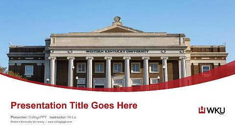 Western Kentucky University Course/Courseware Creation PPT Template