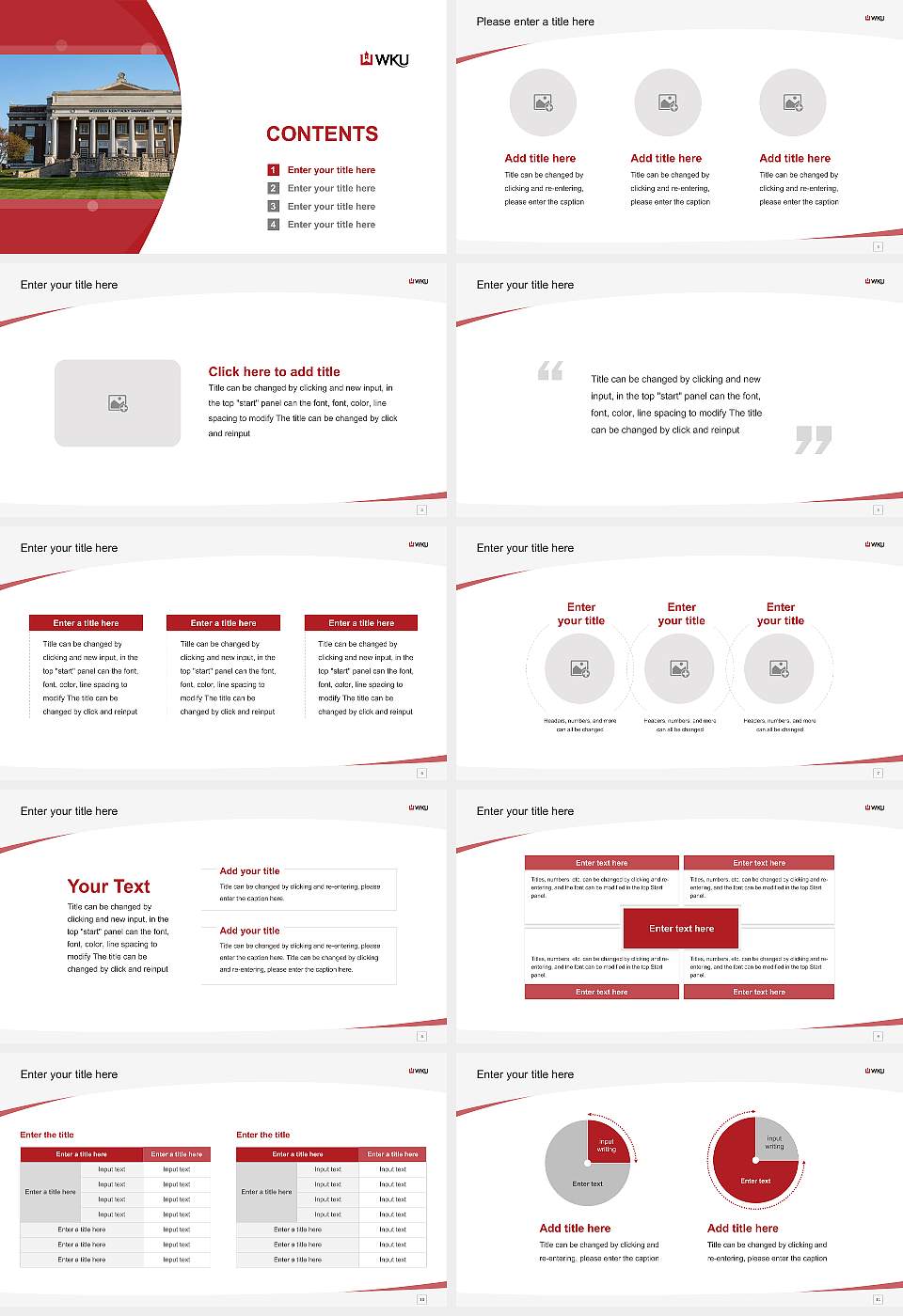Western Kentucky University Course/Courseware Creation PPT Template16:9 ratio PPT effect preview image2