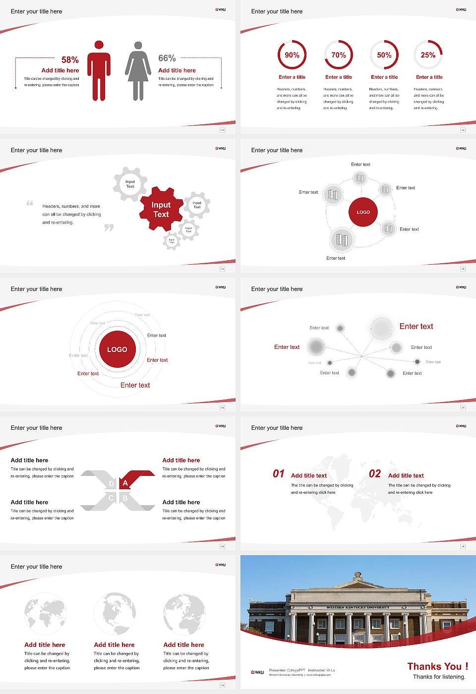 Western Kentucky University Course/Courseware Creation PPT Template16:9 ratio PPT effect preview image4